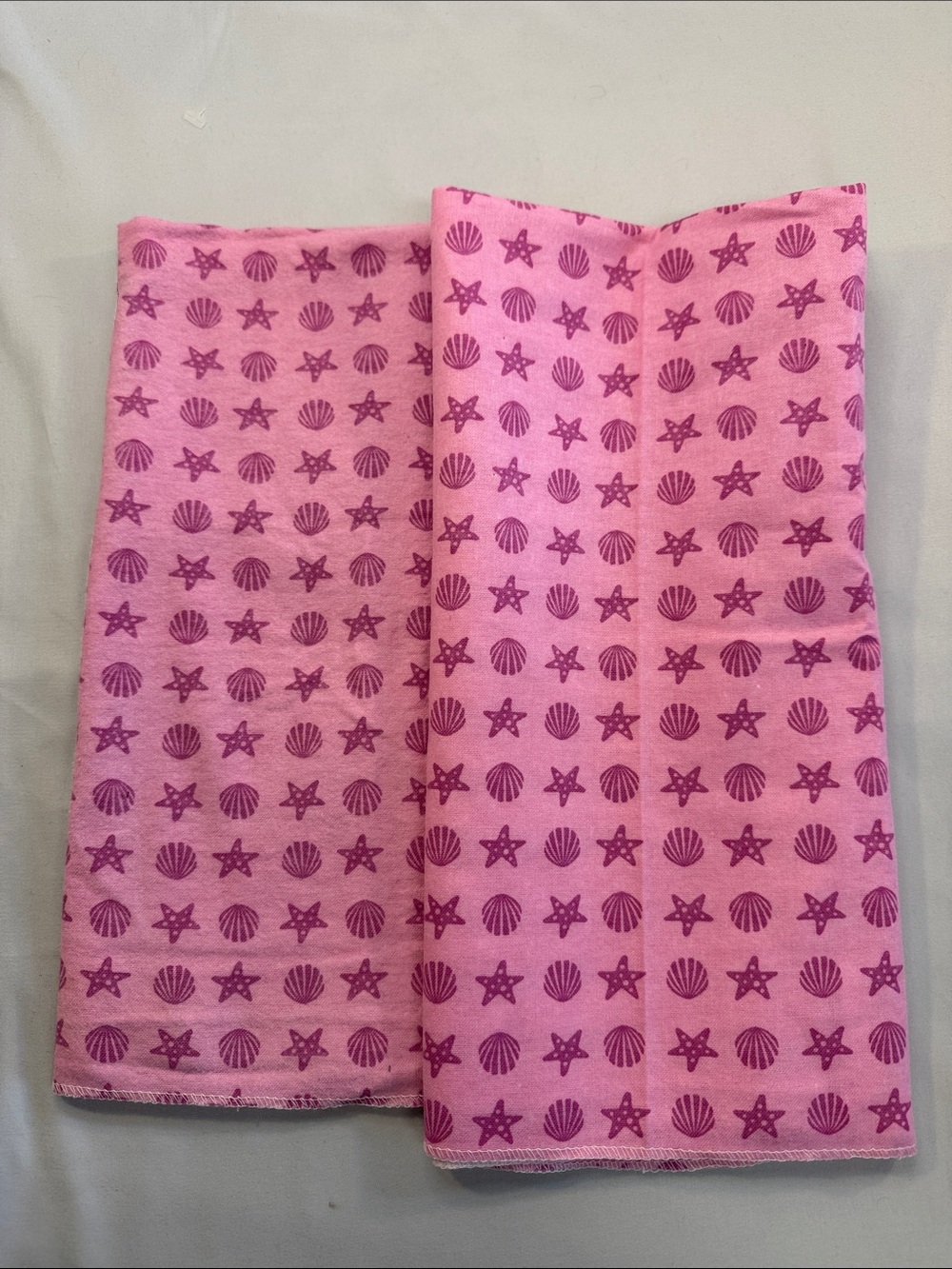Disney - NWOT Pair of Pink & Purple Seashell Starfish receiving blankets